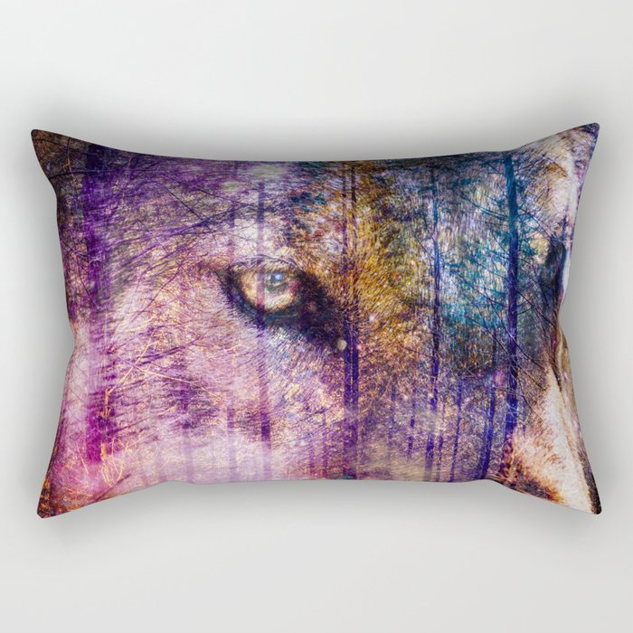 Wolf Forest : These Are My Forests Rectangular Pillow