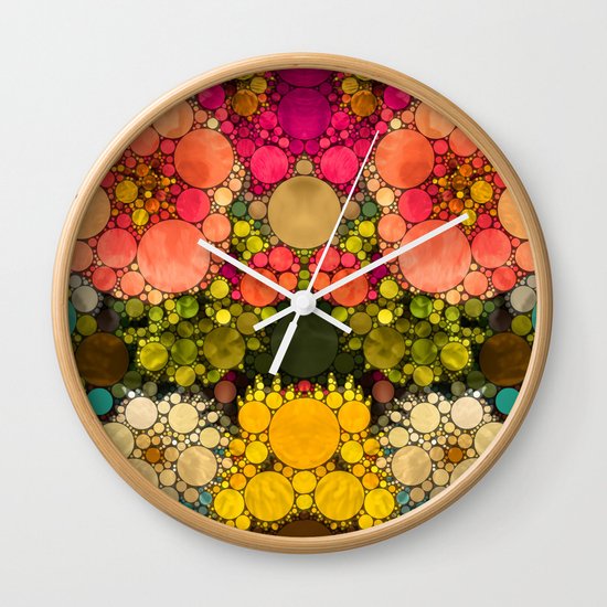 Perky Flowers! Wall Clock