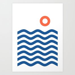 Nautical 02 Seascape Art Print