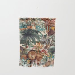 Floral and Animals Pattern IV Wall Hanging