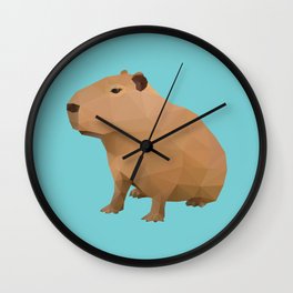 Capybara Polygon Art Wall Clock