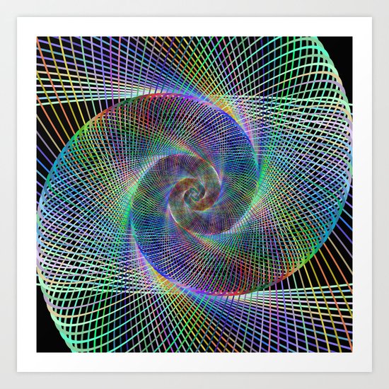 Fractal spiral Art Print