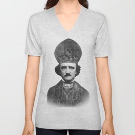 Edgar Allan Pope V Neck T Shirt