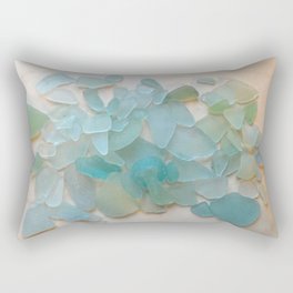 Ocean Hue Sea Glass Rectangular Pillow | Color, Beachtreasure, Oceanglass, Sea, Photo, Broken, Seaglass, Oceantreasure, Mermaidtears, Tempered 