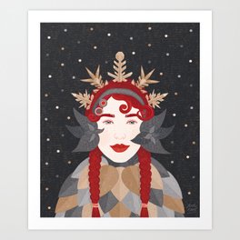 Winter Girl Art Print