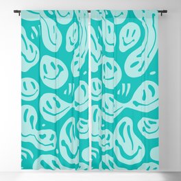 Eggshell Blue Melted Happiness Blackout Curtain
