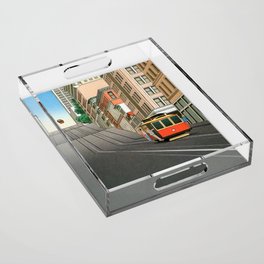 Illustrated Street texture Acrylic Tray