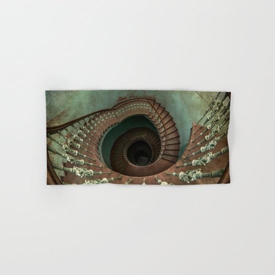Ornamented spiral staircase Hand & Bath Towel