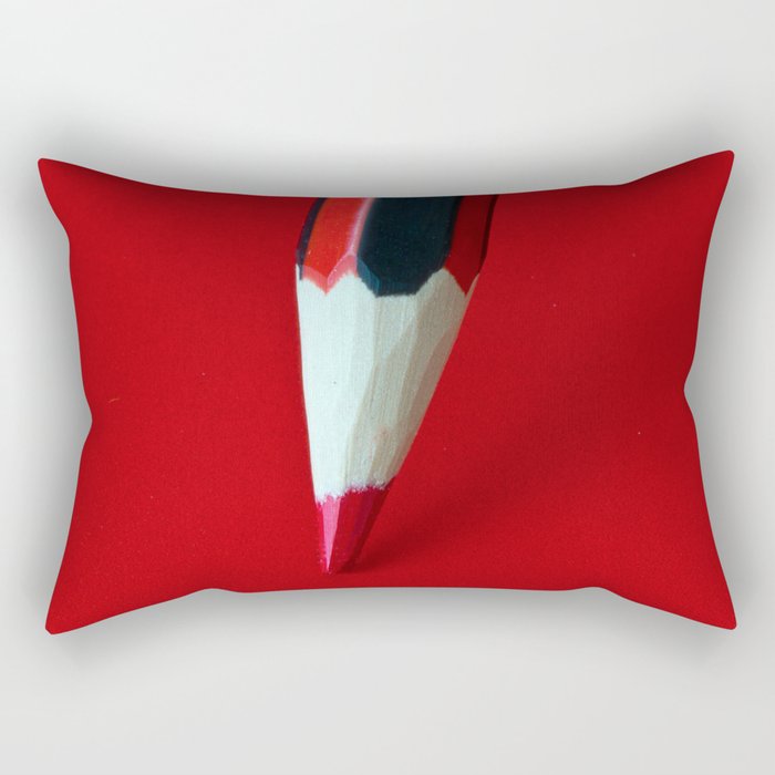 Crayon rouge red Rectangular Pillow