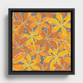 Yellow Lilies Framed Canvas