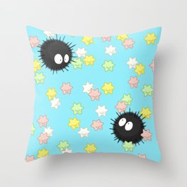 Soot and Sugar Stars Throw Pillow