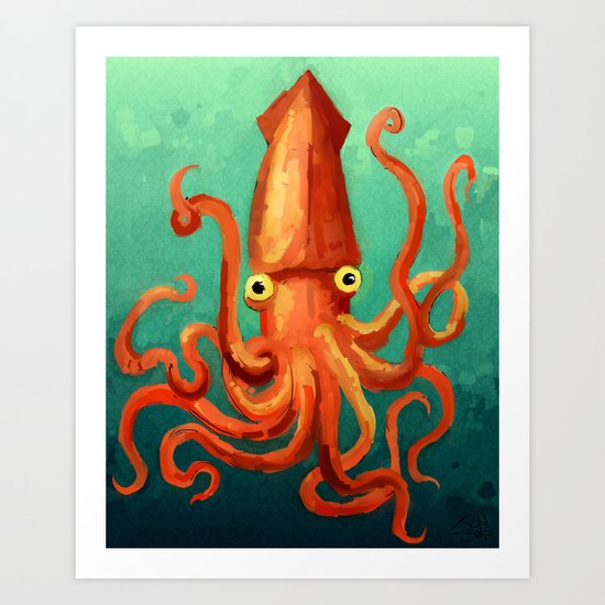 Giant Squid Art Print