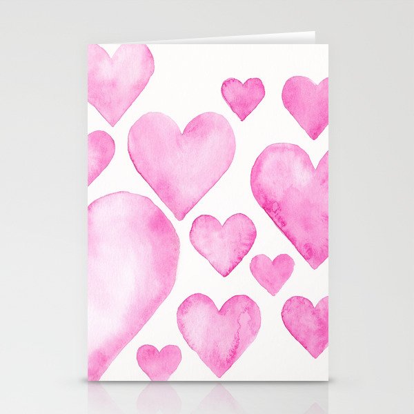 Hearts 3 Stationery Cards