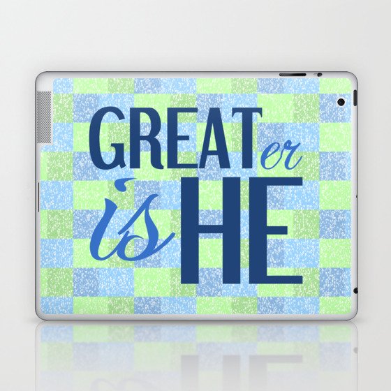 Christian GREATER IS HE Laptop & iPad Skin