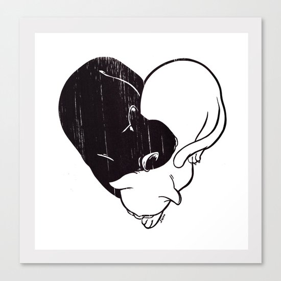 Cat Love Canvas Print