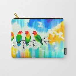 Lovebirds on a branch Carry-All Pouch