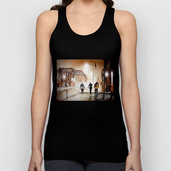 Britain's cold night in warm colors. Unisex Tank Top