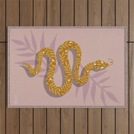 Tropical Serpent – Mauve & Ochre Outdoor Rug