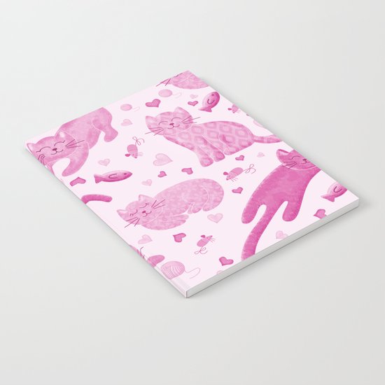 Pink Playful Kittens Notebook