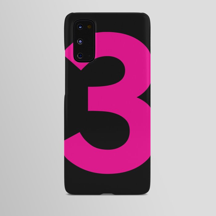 Number 3 (Magenta & Black) Android Case