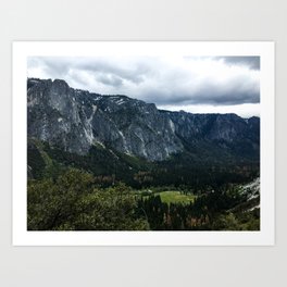 Fog Over Mountains (Yosemite National Park, California) Art Print