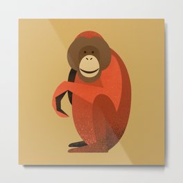 Whimsy Orangutan Metal Print