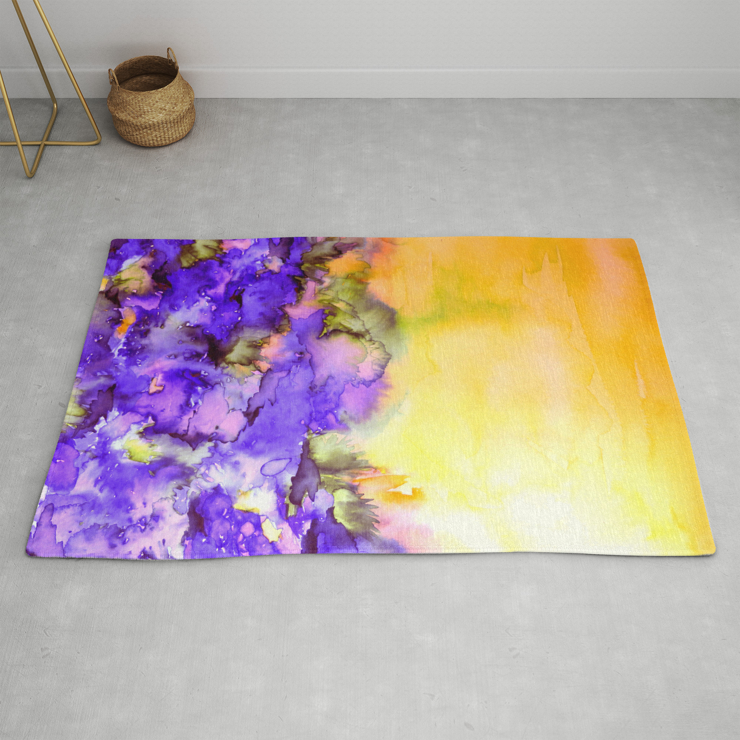 Into Eternity Yellow And Lavender Purple Colorful Watercolor