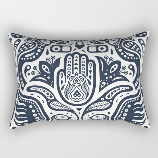 Folklore Pattern Rectangular Pillow