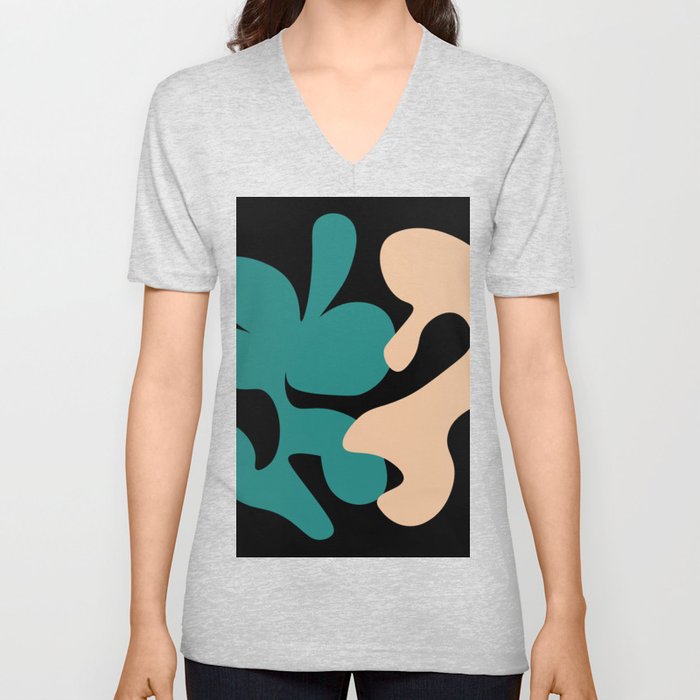2 Abstract Shapes  211224 V Neck T Shirt