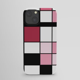 De Stijl Style Geometrical Art Pink iPhone Case