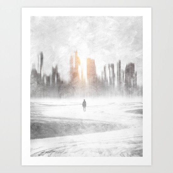 Grey hope Art Print