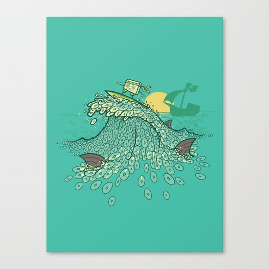 Surfin' Soundwaves Canvas Print