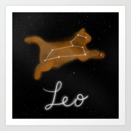 Chonky Leo Constellation Art Print