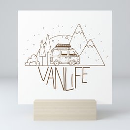 Van life lines Mini Art Print