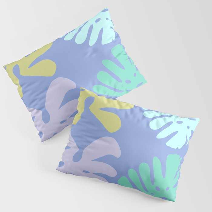 Monsteras on Periwinkle Pillow Sham