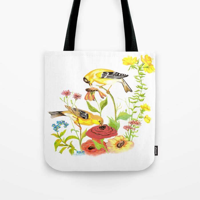 Finches Tote Bag by Nancy Smith | Society6