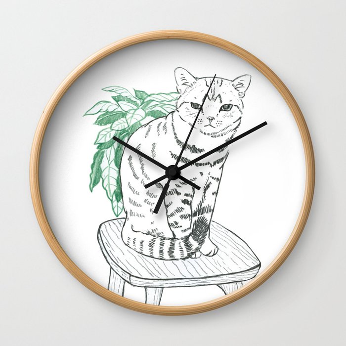 cat Wall Clock