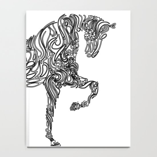 Abstract Horse Drawing Notebook By Jeffkaguri Society6