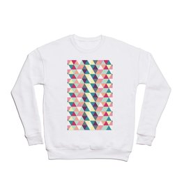 Colorful Triangle and diamond pattern Bright summer time Crewneck Sweatshirt