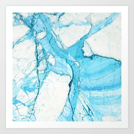 Blue marble Art Print