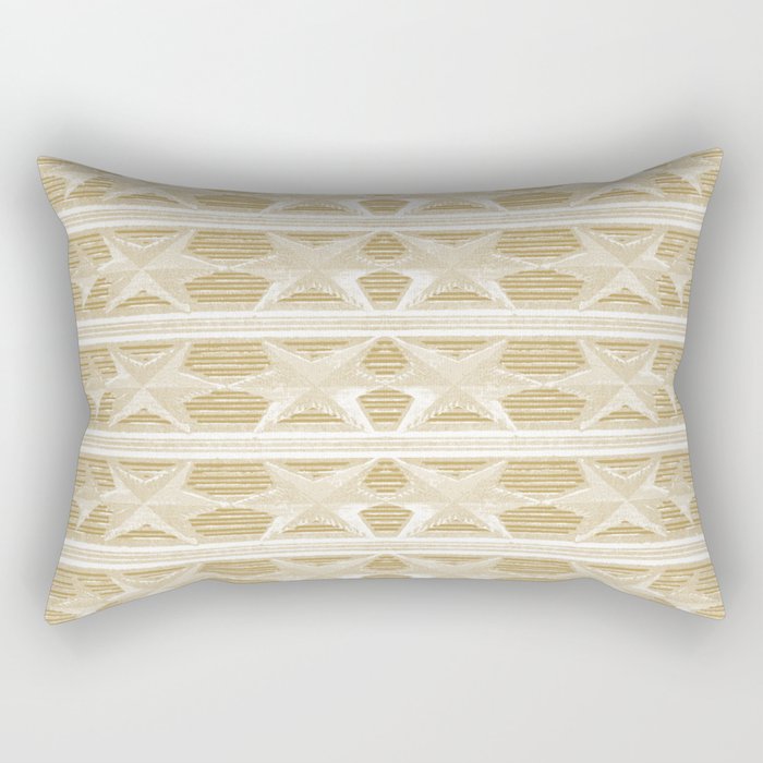 Mid-Century Distressed Watercolor Stars Pattern Rectangular Pillow