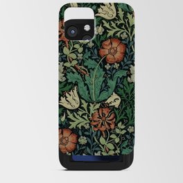 William Morris Compton Floral Art Nouveau Pattern iPhone Card Case