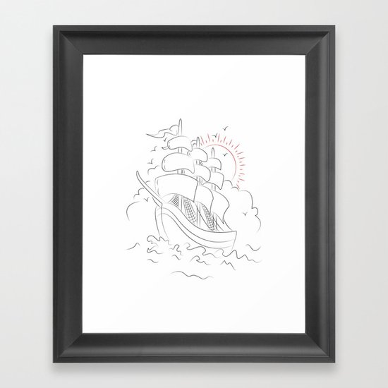 SHIP Framed Art Print