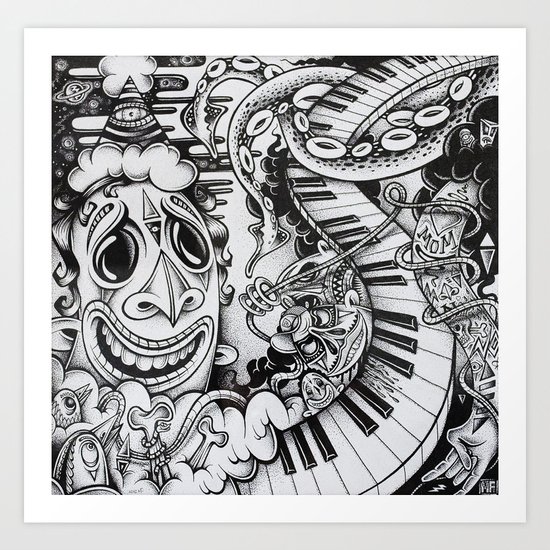 Music Is The Key Art Print