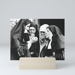 Smoking Nuns Mini Art Print