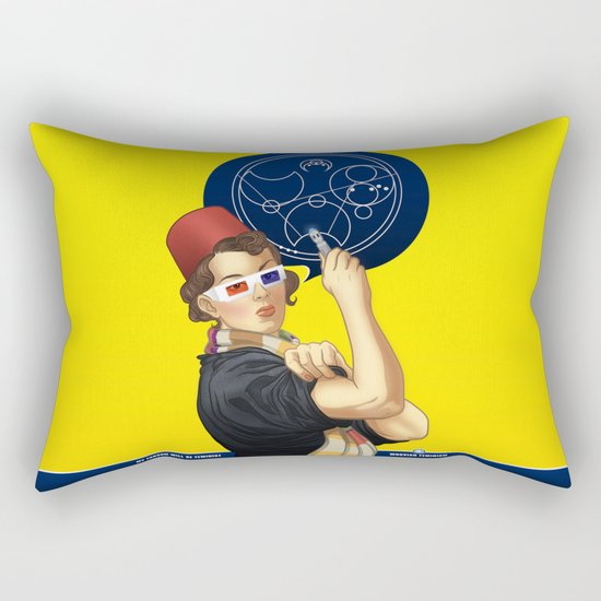 Whovian feminism Rectangular Pillow
