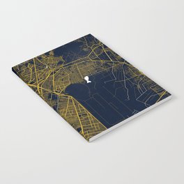 Ecatepec City Map of Mexico - Gold Art Deco Notebook