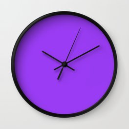 Bright Fluorescent Neon Purple Wall Clock