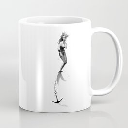 Anchored Mermaid  Coffee Mug
