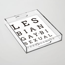 LGBT COMMUNITY OCULIST LESBIAN GAY Acrylic Tray